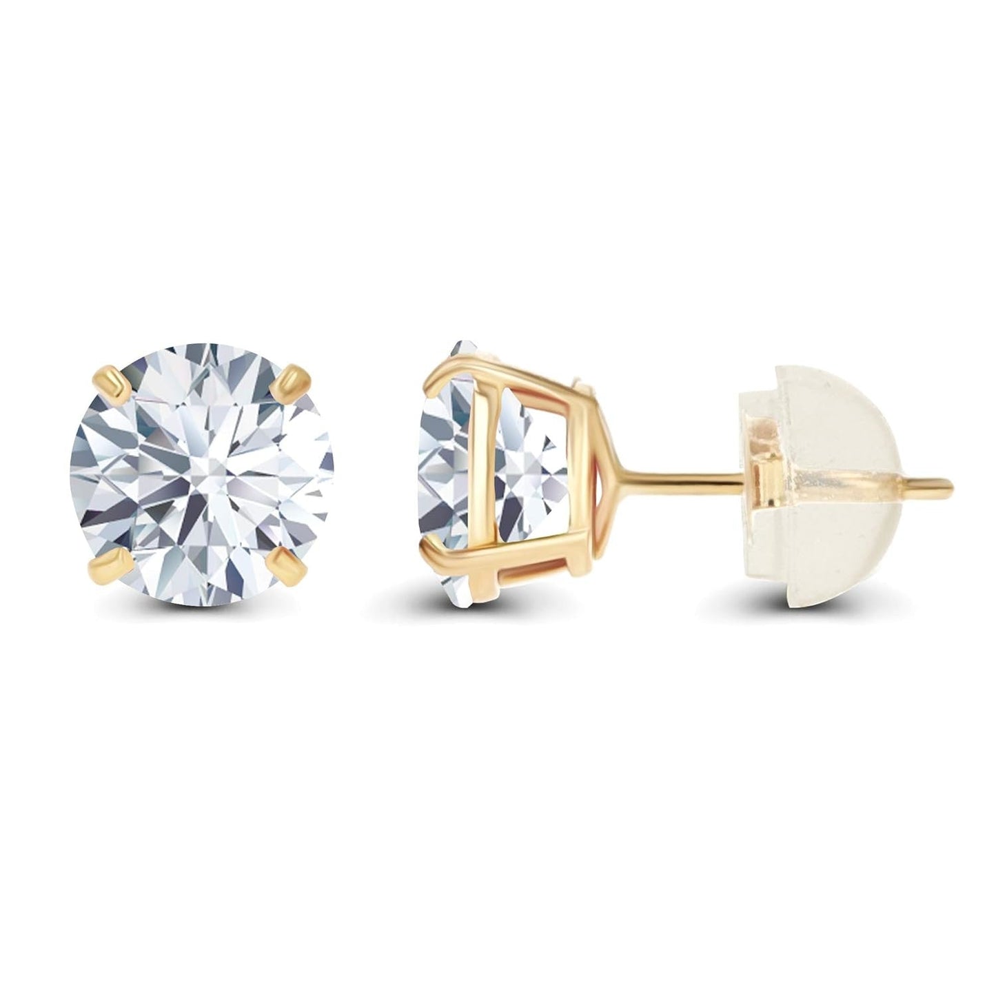 1.50 CTW AGI Certified Lab-Grown Diamond Stud Earrings in 14K White or Yellow Gold | F-G Color | VS Clarity | Ethical Luxury